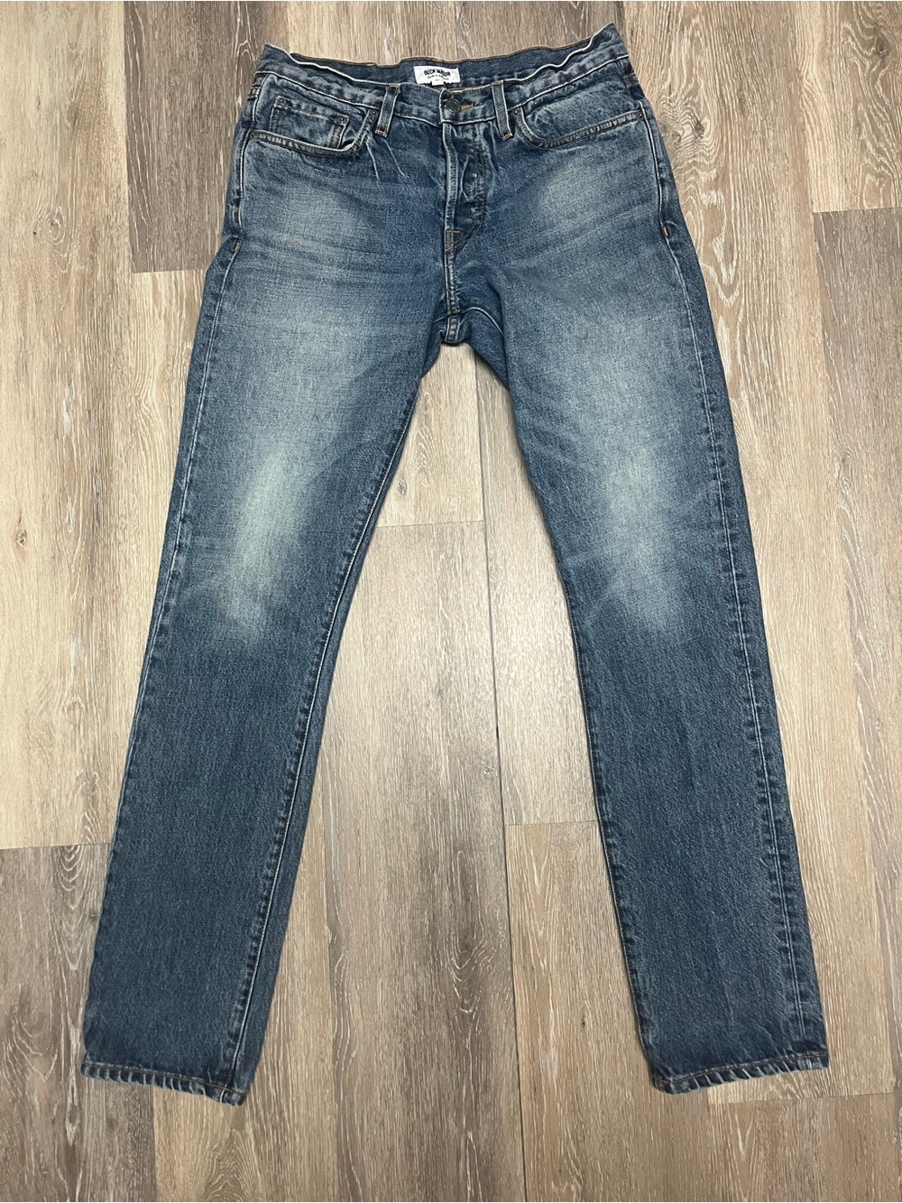 Buck Mason Faded Indigo Slim Straight Jeans